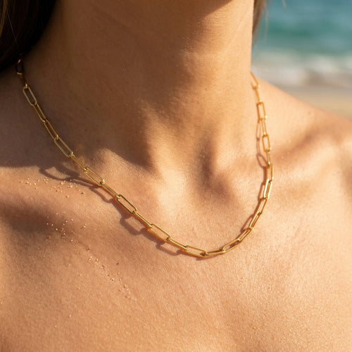 Alto 4mm Wide Paperclip Chain Necklace - Semprie