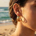 Alto Chunky Smooth Open C-Hoop Earrings - Semprie