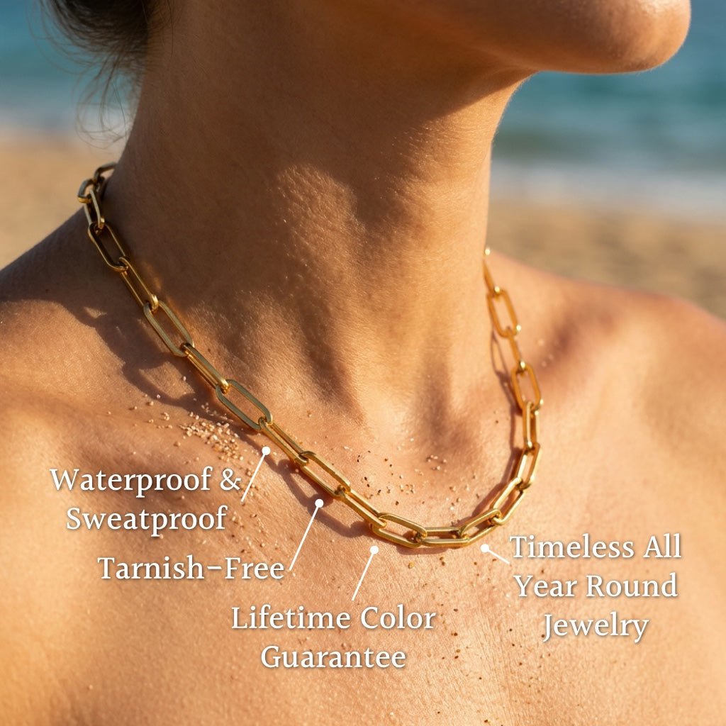 Alto Classic Long-Link Paperclip Necklace - Semprie