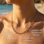 Alto Elongated Paperclip Chain Necklace - Semprie