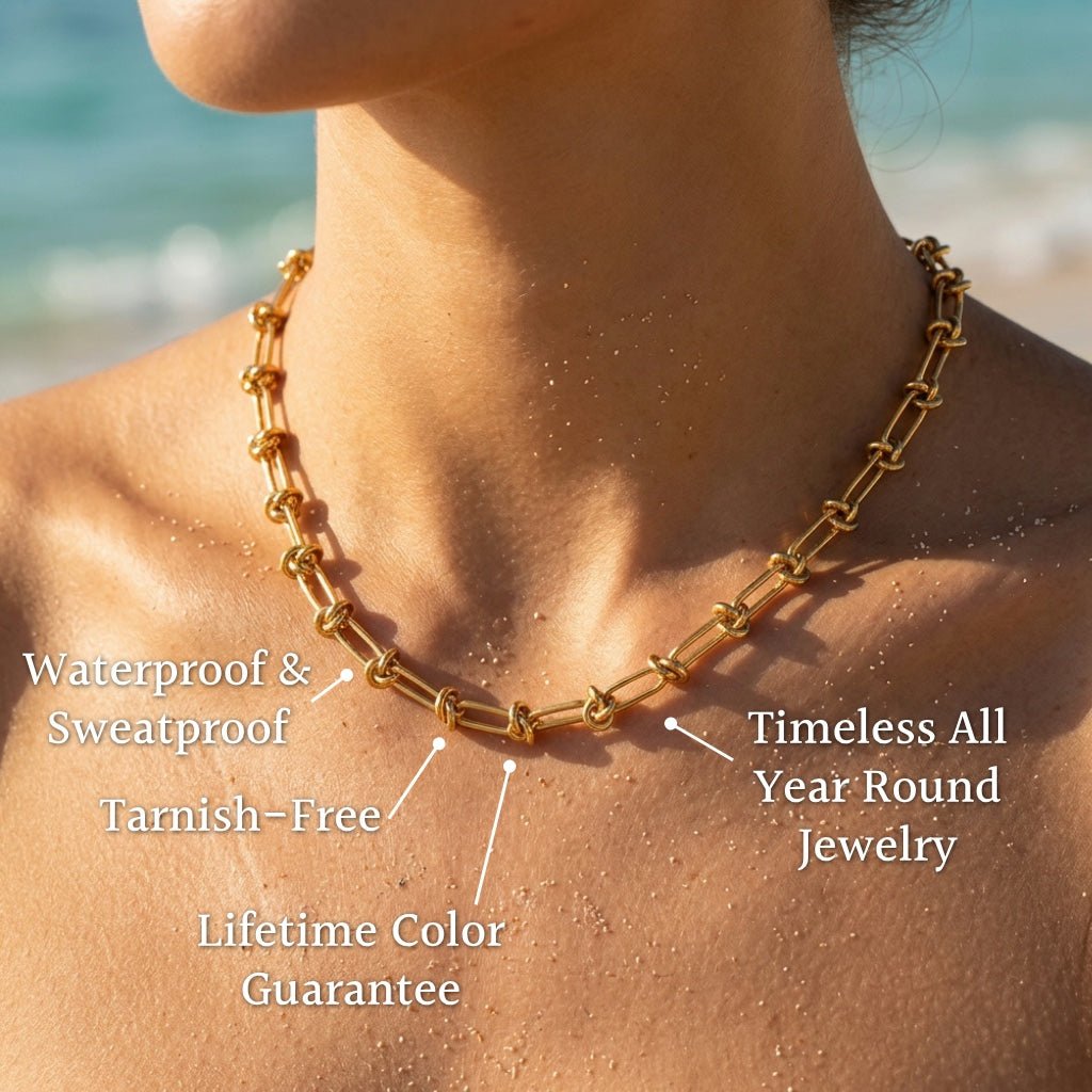 Alto Knotted Joint Elongated Link Necklace - Semprie