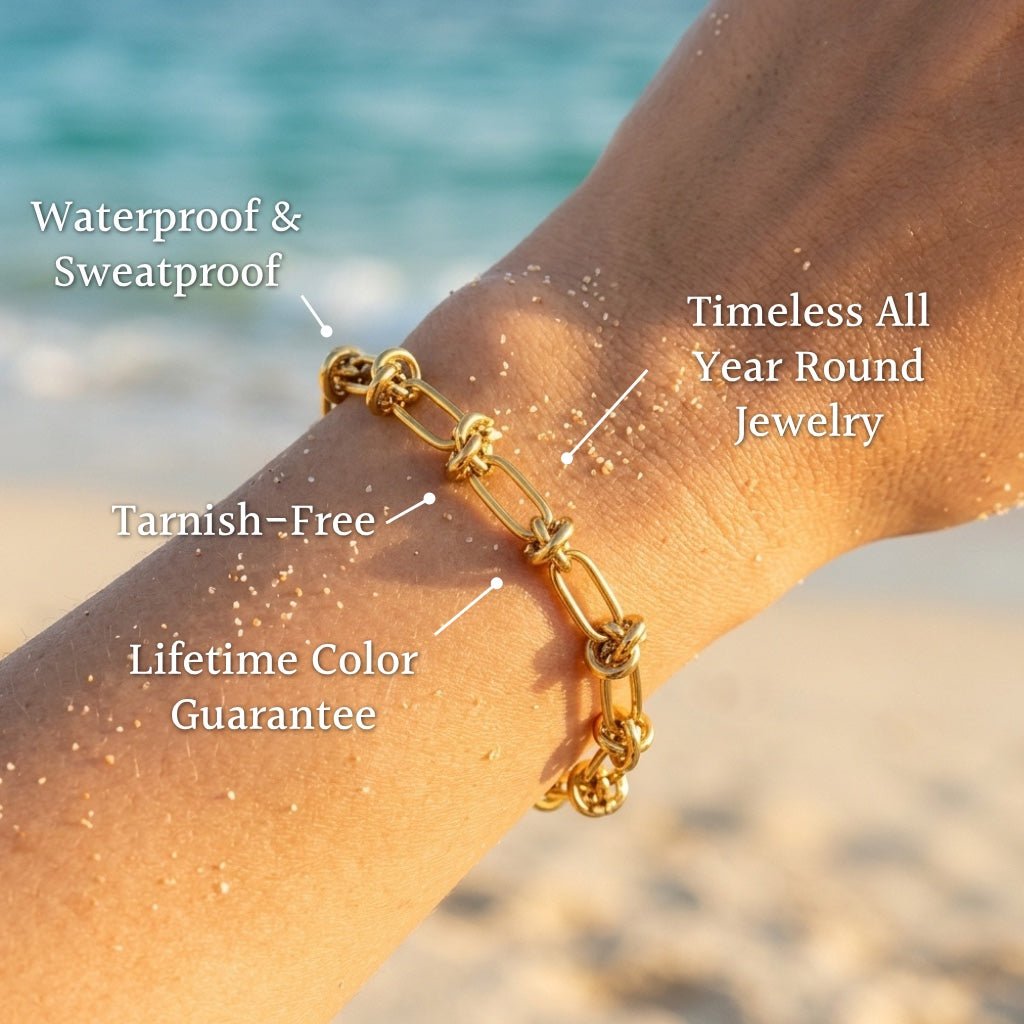 Alto Knotted Oval Paperclip Bracelet - Semprie