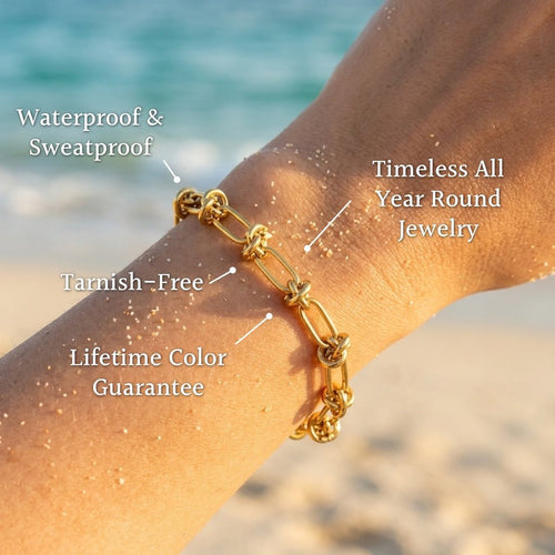 Alto Knotted Oval Paperclip Bracelet - Semprie
