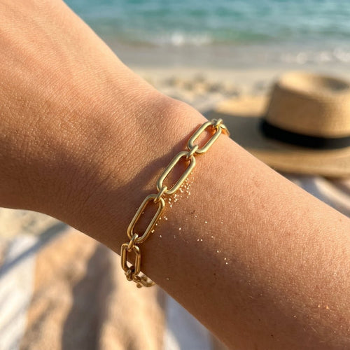 Alto O-Link Textured Paperclip Bracelet - Semprie