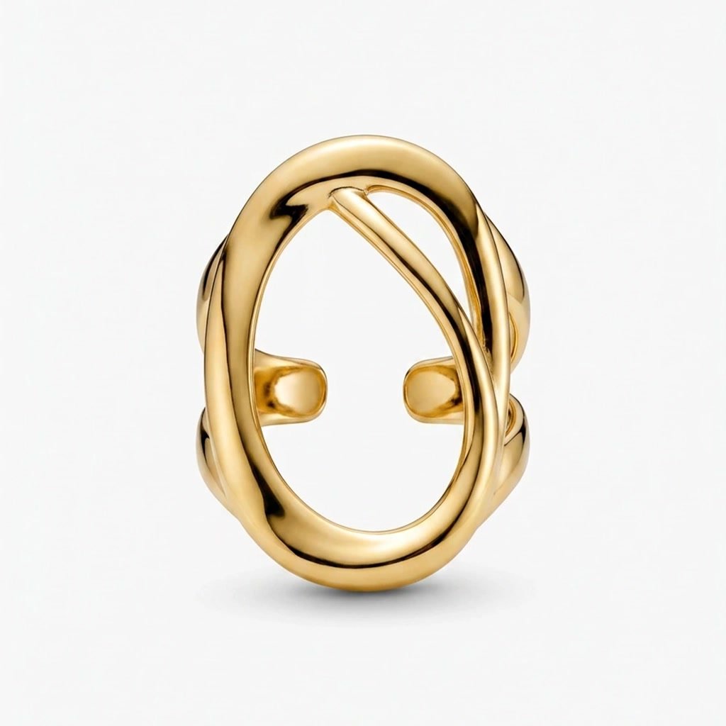 Alto Sculptural Open Teardrop Ring - Semprie