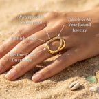 Alto Sculptural Open Teardrop Ring - Semprie