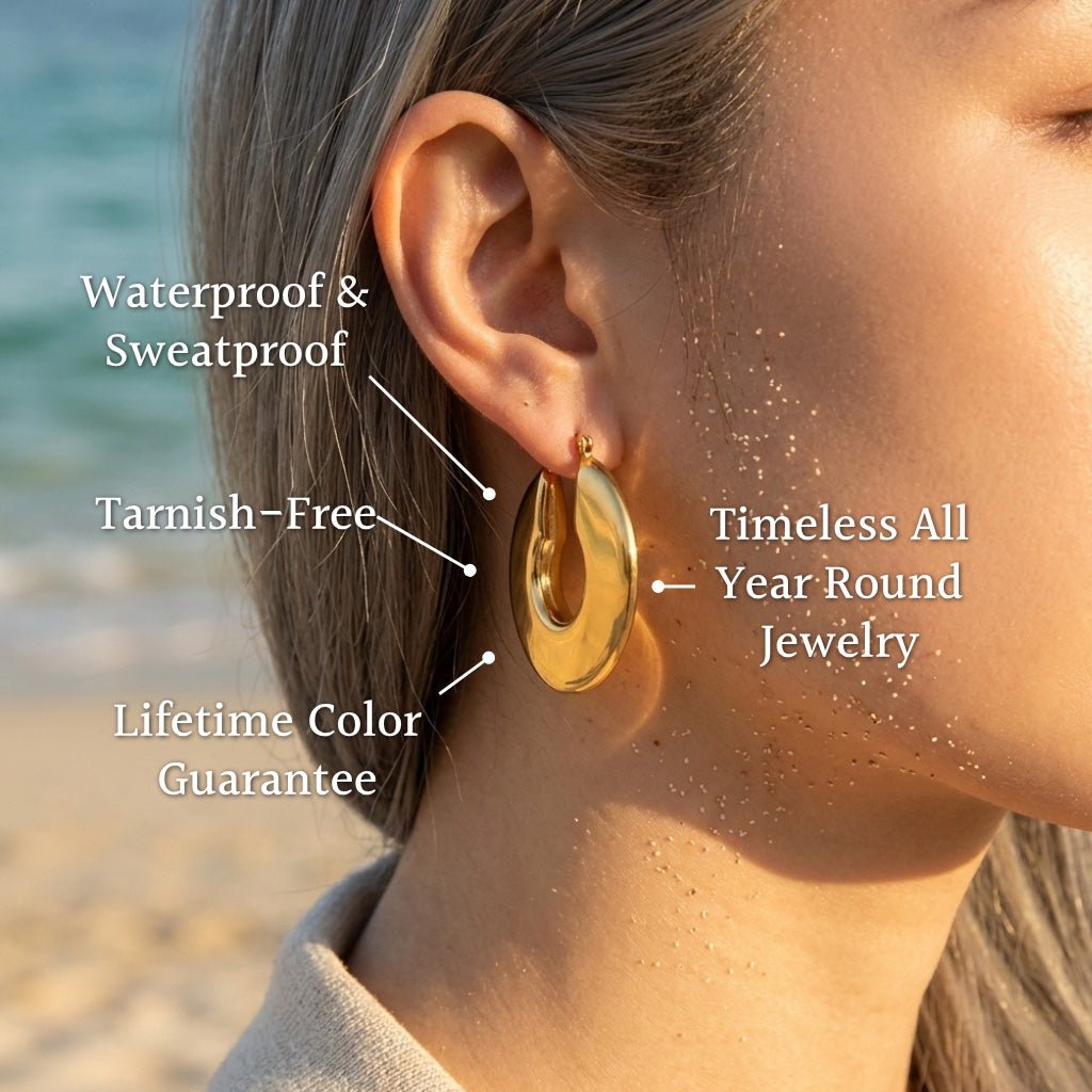 Alto Tapered Oval Hoop Earrings - Semprie