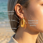 Alto Tapered Oval Hoop Earrings - Semprie