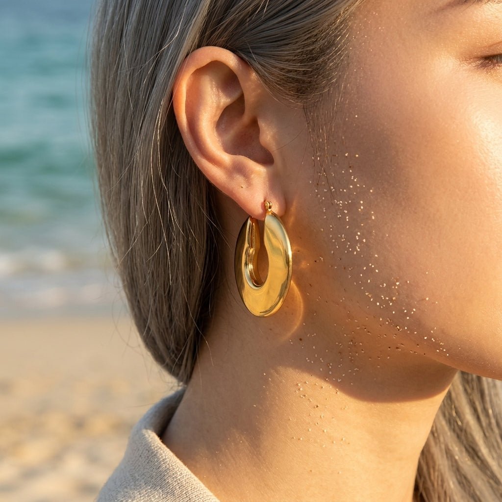 Alto Tapered Oval Hoop Earrings - Semprie