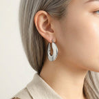 Alto Tapered Oval Hoop Earrings - Semprie