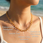 Alto Twisted Link Paperclip Necklace - Semprie