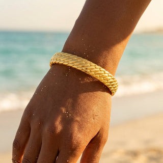 Brina C-Shape Tubular Cuff Bracelet