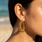 Brina Coil Wrapped Spring Texture Hoops - Semprie