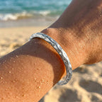 Brina Hammered Edge Asymmetrical Cuff Bracelet - Semprie