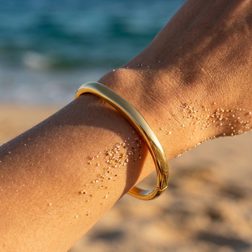 Brina Polished Oval Tube Bangle Bracelet - Semprie