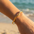 Brina Sculptural Wave Open Cuff Bracelet - Semprie