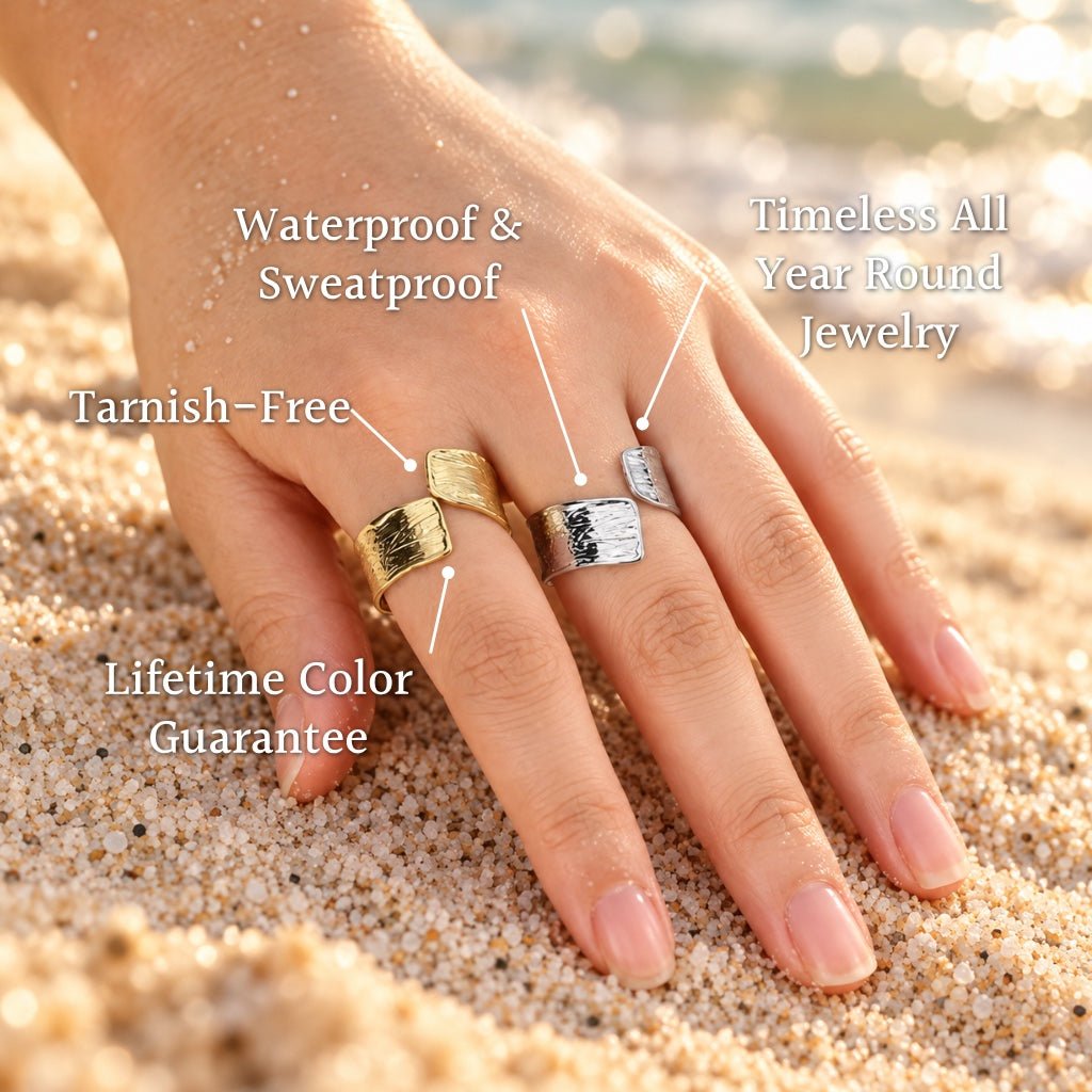 Brina Textured Wrap Architectural Band Ring - Semprie