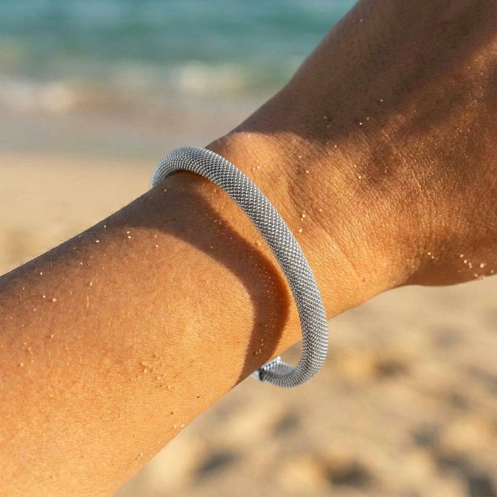 Brina Tubular Woven Mesh Chain Bracelet - Semprie