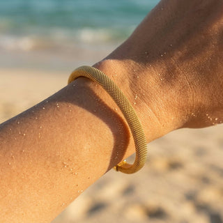Brina Tubular Woven Mesh Chain Bracelet