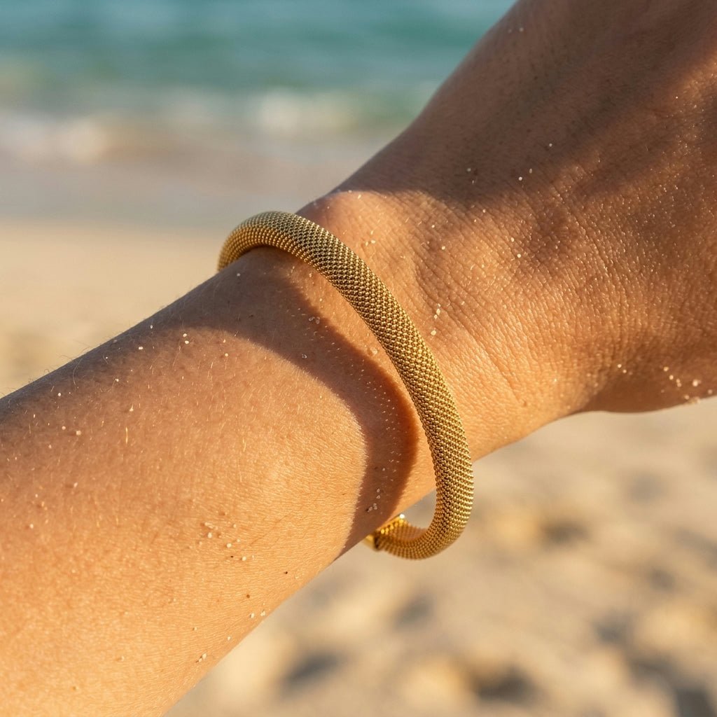 Brina Tubular Woven Mesh Chain Bracelet - Semprie