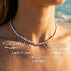 Classic Round CZ Tennis Necklace - Semprie