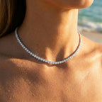 Classic Round CZ Tennis Necklace - Semprie
