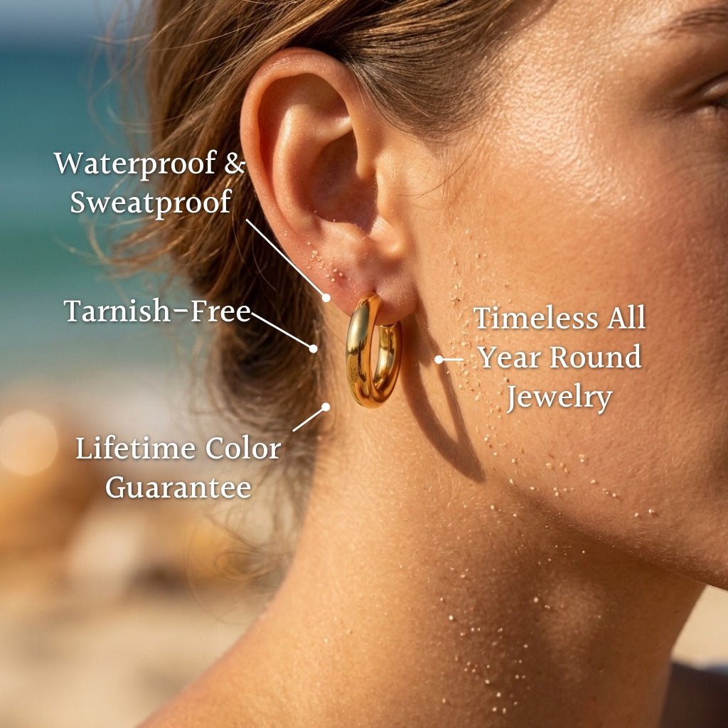 Classic Thick Polished Tube Hoop Earrings - Semprie