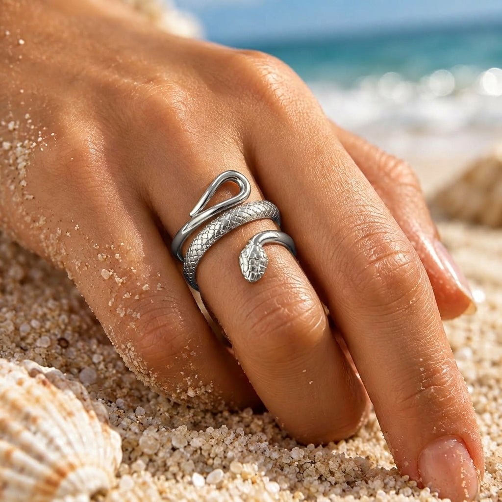 Coiled Serpent Scale Wrap Ring - Semprie