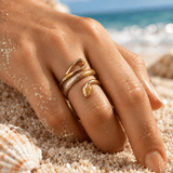Coiled Serpent Scale Wrap Ring