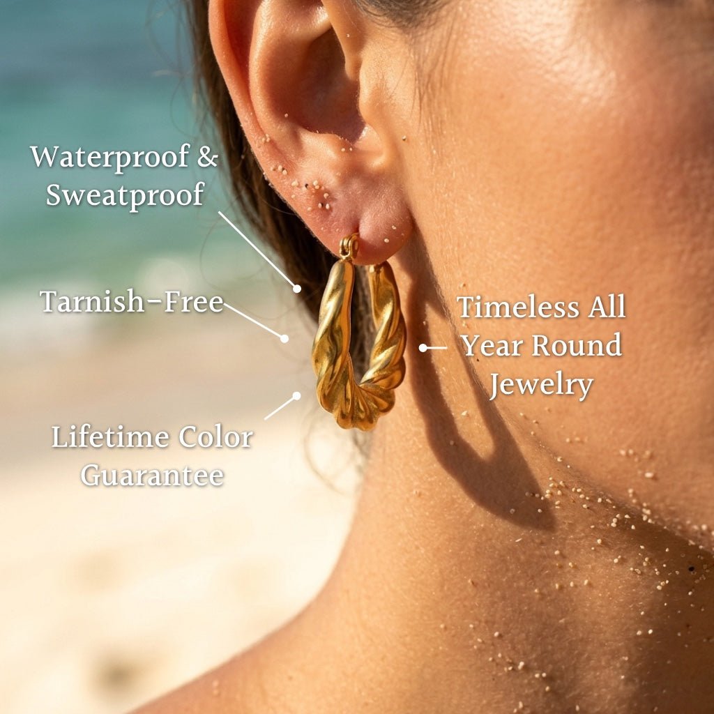 Corso Oval Twisted Rope Braid Hoops - Semprie