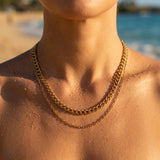 Double Cable Chain Layered Necklace