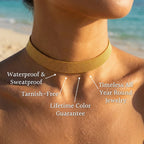 Fluid Mesh Ribbon Statement Necklace - Semprie