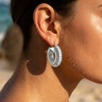 Fluted Croissant Huggie Hoop Earrings - Semprie