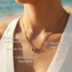 Interlocking Double Ring Pendant Necklace - Semprie