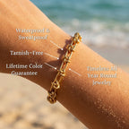 Knotted Oval Paperclip Chain Bracelet - Semprie