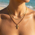 Layered Minimalist Cross Pendant Necklace - Semprie