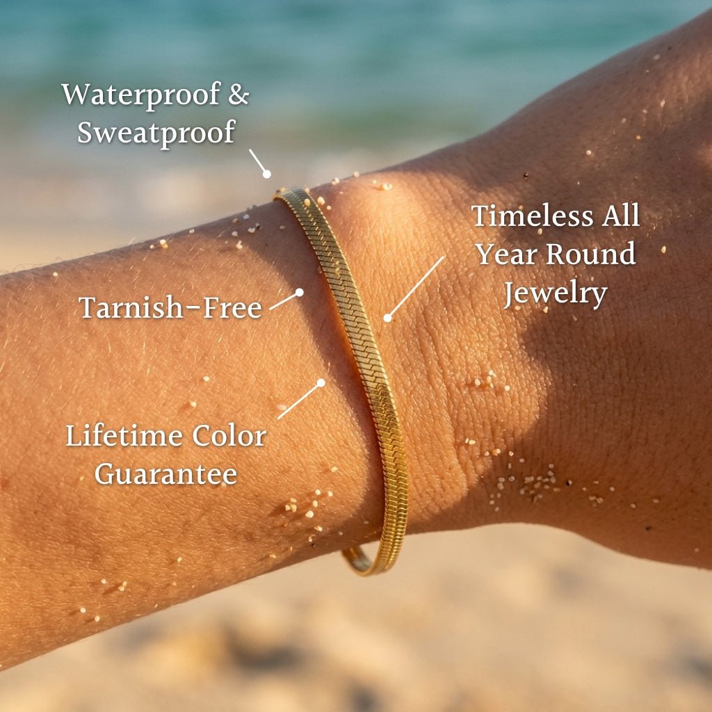 Lido Flat Herringbone Chain Bracelet - Semprie