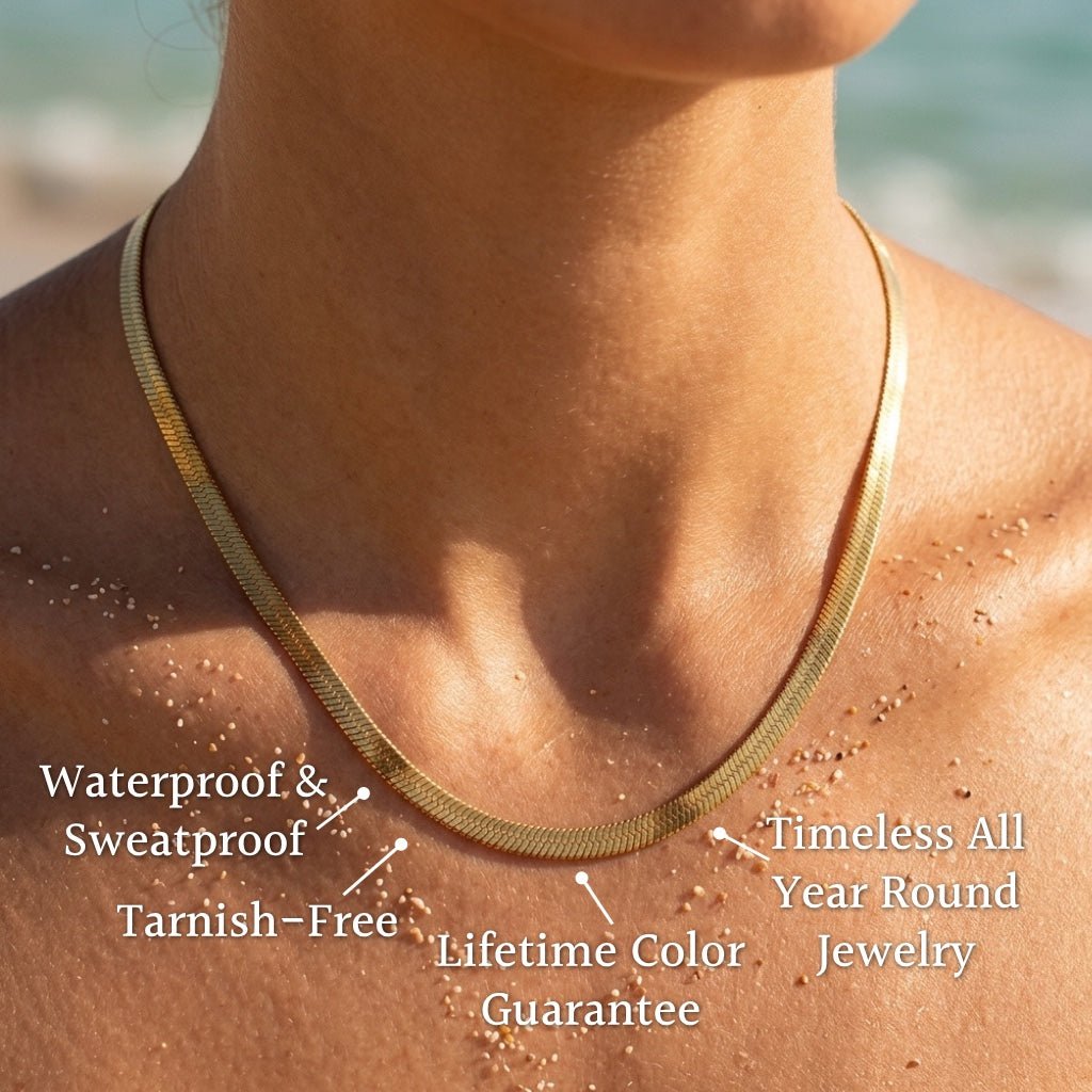 Lido Minimalist Flat Snake Blade Necklace - Semprie