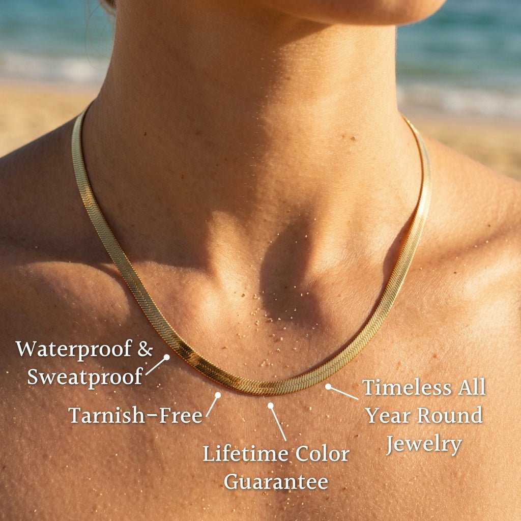 Lido Polished Flat Blade Necklace - Semprie