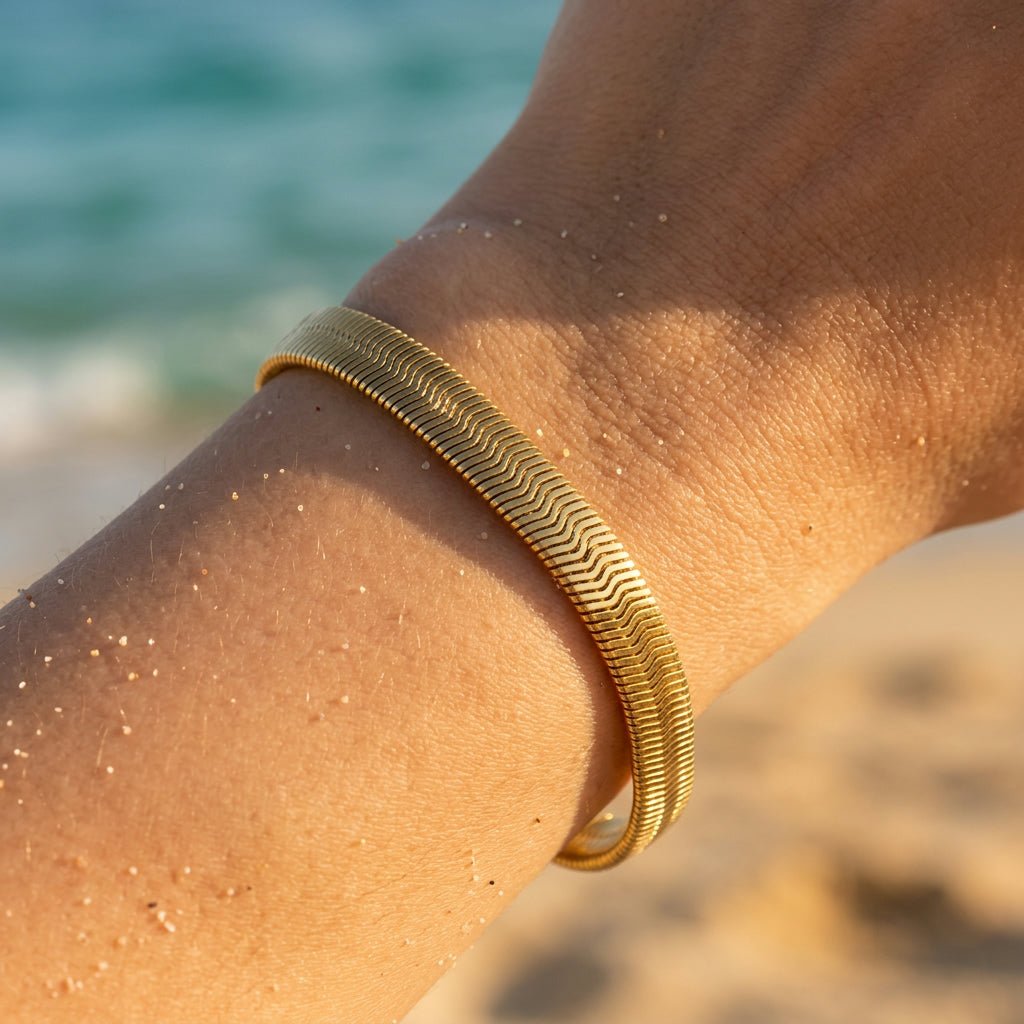 Lido Ribbed Ribbon Herringbone Bracelet - Semprie