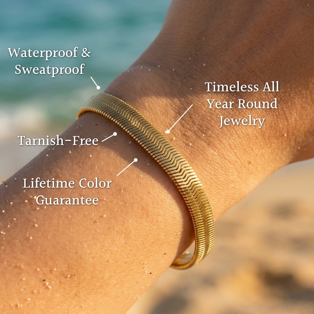 Lido Ribbed Ribbon Herringbone Bracelet - Semprie