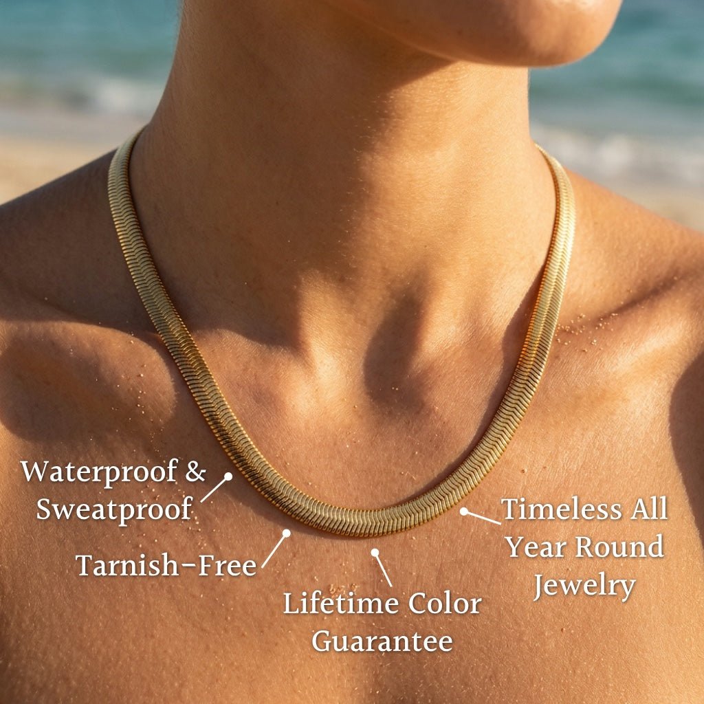 Lido Spliced Ribbon Herringbone Necklace - Semprie