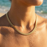 Lido Vintage Textured Herringbone Necklace