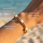 Luma Bead Station Pearl Bracelet - Semprie