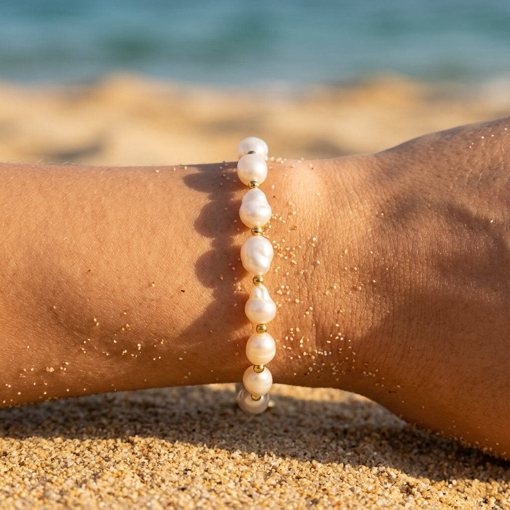 Luma Continuous Freshwater Pearl Bracelet - Semprie