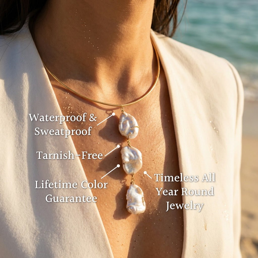 Luma Floating Keshi Pearl Necklace - Semprie