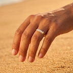 Luma Floating Rice Pearl Stacking Ring - Semprie