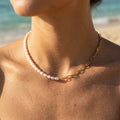 Luma Paperclip Link Freshwater Pearl Necklace - Semprie