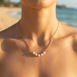 Luma Quad Freshwater Pearl Necklace
