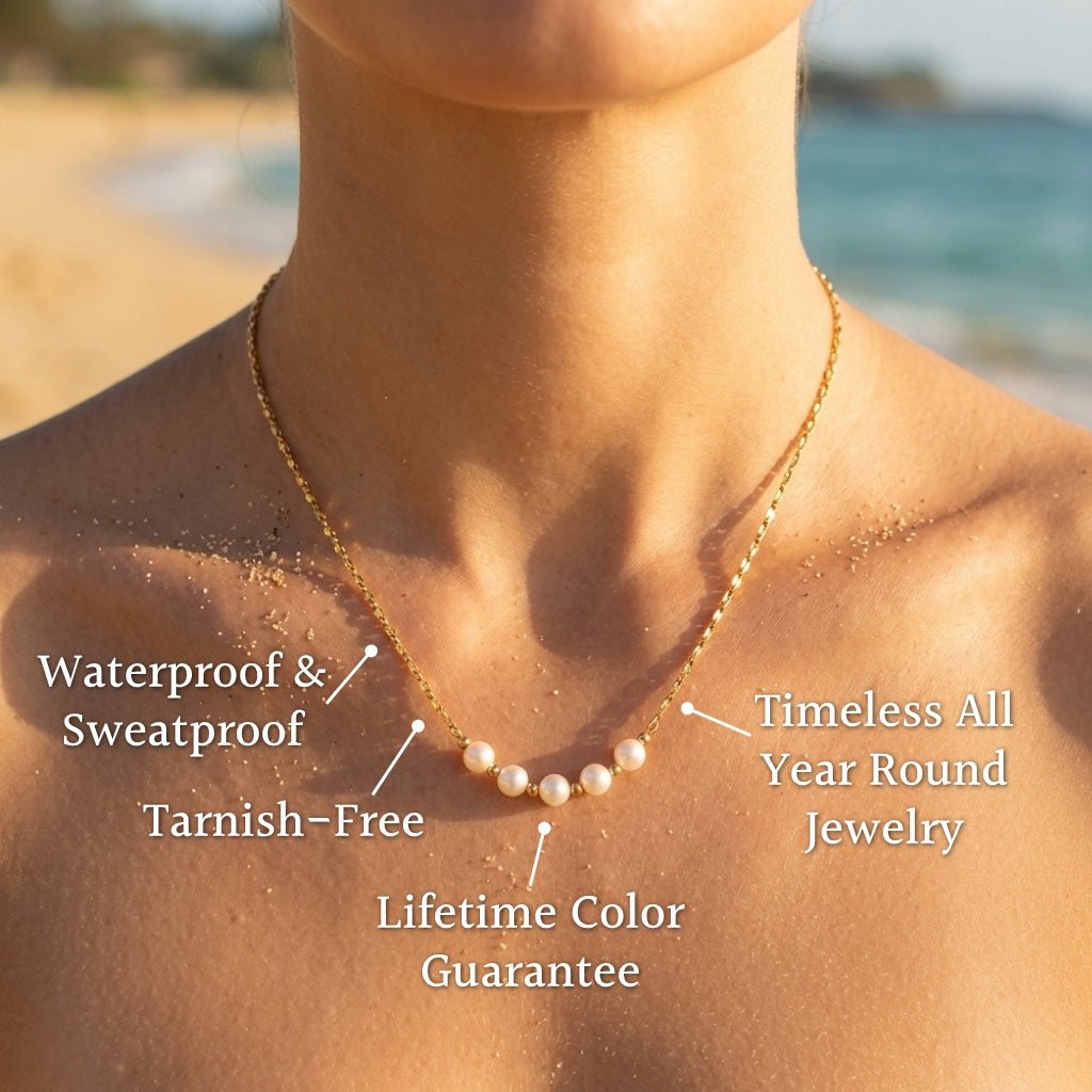 Luma Quad Freshwater Pearl Necklace - Semprie